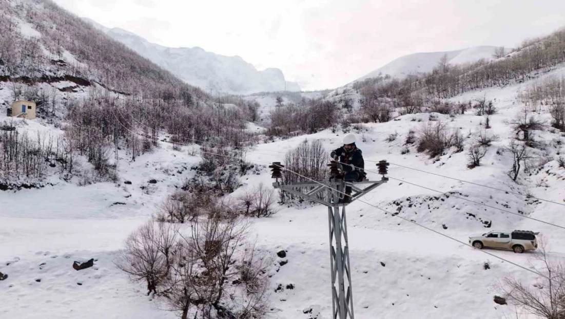 Fırat EDAŞ son yılların en sert kışında Tunceli'de sahada