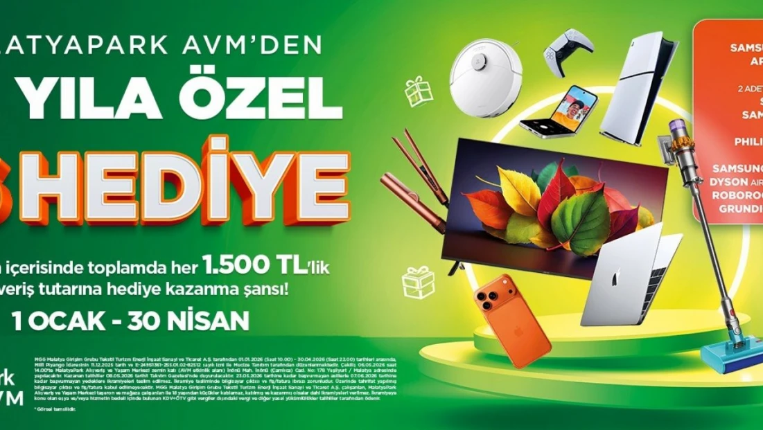 MalatyaPark AVM'den 16. Yıla özel büyük çekiliş kampanyası
