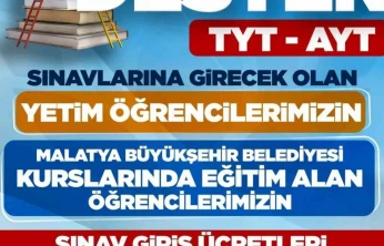 AYT ve TYT sınav ücretleri Büyükşehir Belediyesi'nden