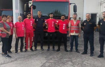 Elazığ belediyesi itfaiyesinden sar ekibine destek eğitimi