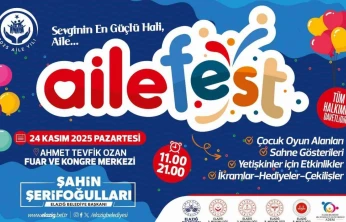 Elazığ'da 'Aile Festivali' düzenlenecek