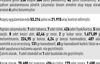 Elazığ'da asayiş uygulamaları: 238 olayda 304 şahıs yakalandı