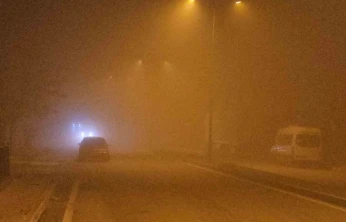 Elazığ'da gece saatlerinde yoğun sis