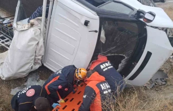 Elazığ'da pikap şarampole uçtu: 2 yaralı