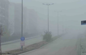 Elazığ'da yoğun sis, bir mahalle adeta kayboldu