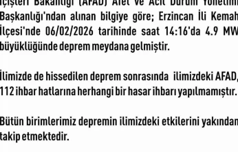 Elazığ Valiliği'nden deprem açıklaması