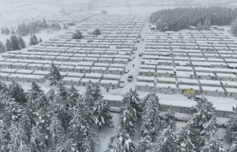 Kar kalınlığının 1 metreyi bulduğu Doğanşehir havadan görüntülendi