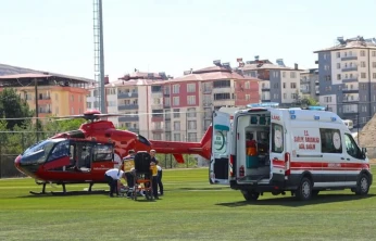 Malatya'da ambulans helikopter 80 yaşındaki hasta için havalandı