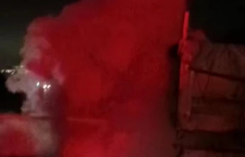 Malatya'da amonyum nitrat yüklü tırda korkutan yangın