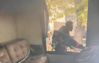 Malatya'da konteyner yangını