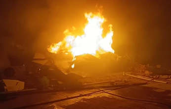 Malatya'da şantiyede yangın