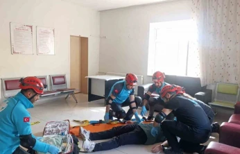 Palu'da deprem ve yangın tatbikatı