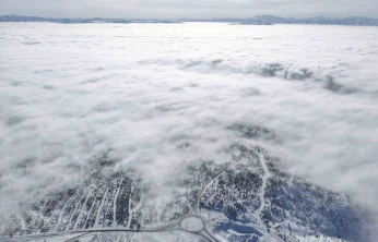Sis ve kar altındaki Harput, en sessiz günlerini yaşıyor