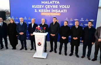 Ulaştırma ve Altyapı Bakanı Uraloğlu, Malatya Kuzey Çevre Yolu şantiyesinde inceleme yaptı