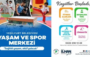 Yeşilyurt Belediyesi Yaşam ve Spor Merkezi'nde kayıtlar başladı