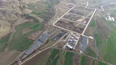 Elazığ'da 250 milyon liralık Cevizdere Besi OSB'de altyapı tamamlandı, bölge dron ile görüntülendi