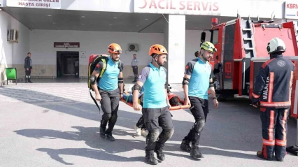 Malatya Eğitim ve Araştırma Hastanesi'nde yangın tatbikatı