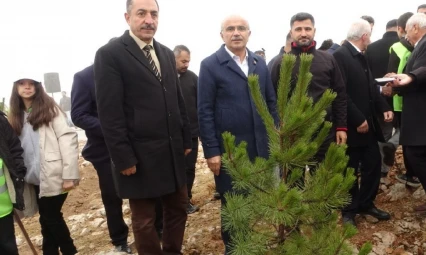 Beydağı'nın etekleri 10 bin 444 ağaçla geleceğe nefes oldu