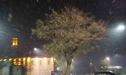 Harput'ta kar yağışı başladı