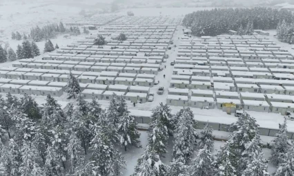 Kar kalınlığının 1 metreyi bulduğu Doğanşehir havadan görüntülendi