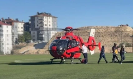 Malatya'da yaşlı hasta için ambulans helikopter havalandı