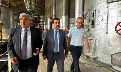 Üretim sezonu başlayan fabrikada moral ziyareti