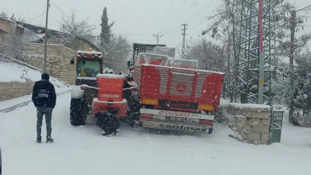 Darende'de kar yağışı etkili oluyor