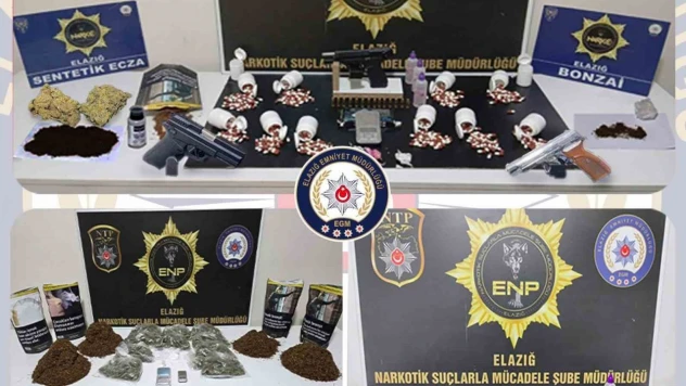 Elazığ'da uyuşturucu operasyonu: 19 tutuklama