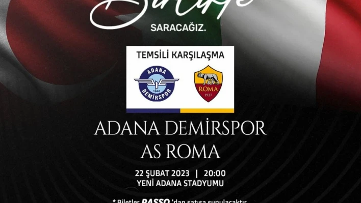 Adana Demirspor ile Roma, depremzedeler için temsili maç yapacak
