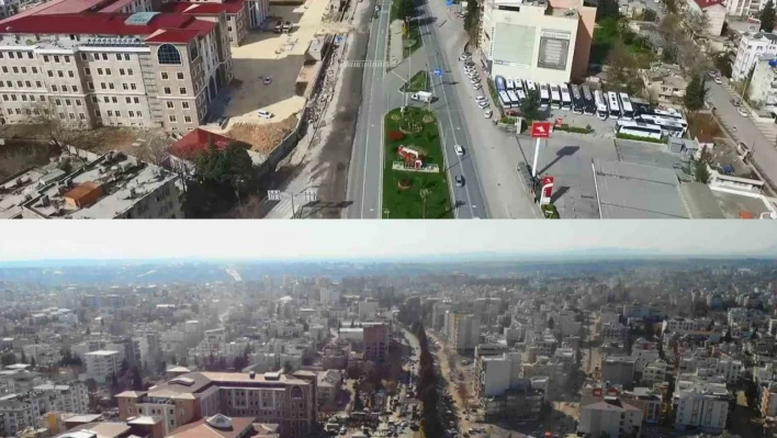 Adıyaman'da depremin öncesi ve sonrası dron kamerasında