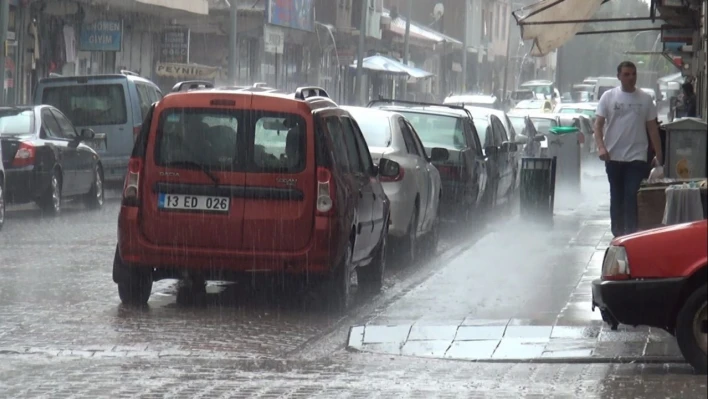 Ahlat'ta şiddetli yağış etkili oldu