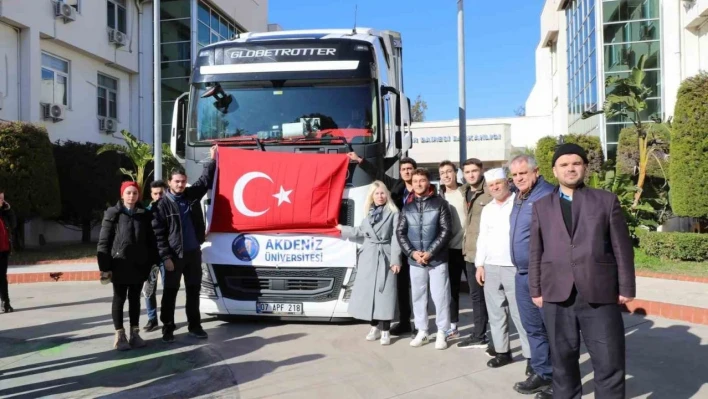 Akdeniz Üniversitesi'nden deprem bölgesine yardım tırı