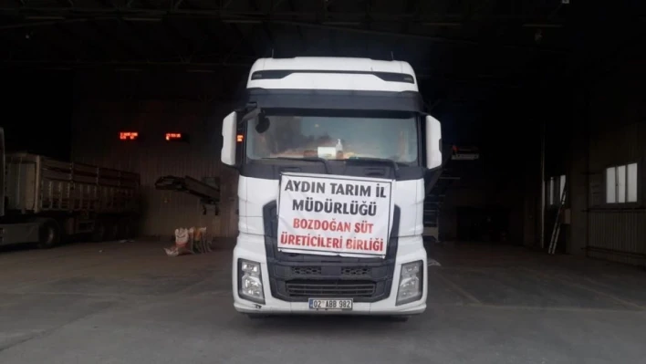 Antepli depremzede hayvancılara Aydın'dan 20 ton yem desteği