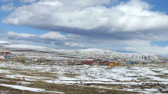 Ardahan'ın yüksek kesimlerine kar yağdı