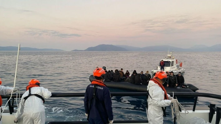Aydın'da 39 düzensiz göçmen kurtarıldı