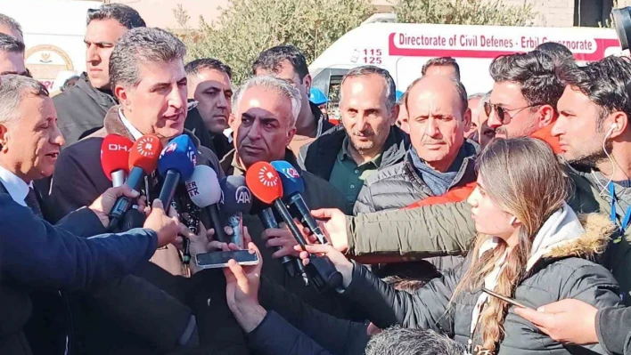 Barzani, depremin vurduğu İslahiye'de: 'Türkiye güçlü yönetimiyle bu acıları geride bırakacaktır'