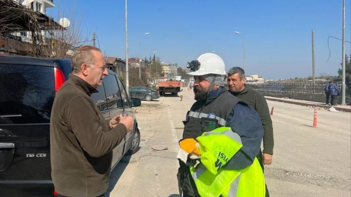 Başkan Atabay deprem bölgesine gitti