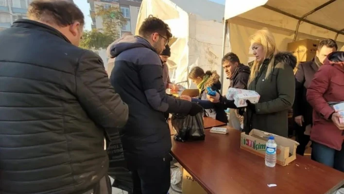 Başkan Şeniz Doğan deprem bölgesi Hatay'da