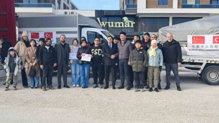 Burdur'da yaşayan Çinlilerden afet bölgesine yardım