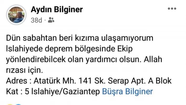 Büşra öğretmen depremde hayatını kaybetti