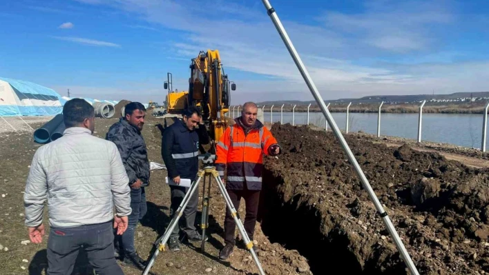 Çadır kentte içme suyu ve altyapı çalışmaları sürüyor