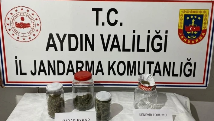 Cam kavanoz içinde uyuşturucu ele geçirildi