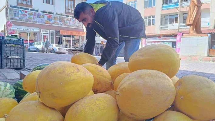 Çemişgezek'in her mevsime dirençli kış kavunu tezgahlardaki yerini aldı