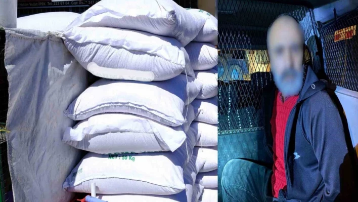 Cezaevi firarisi hırsızlık şüphelisi çuvalların arasında yakalandı