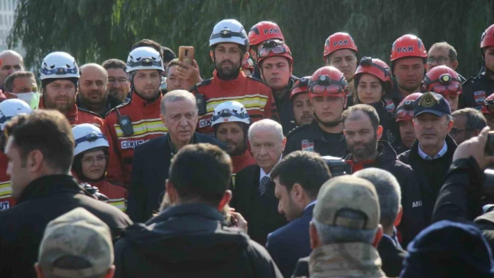 Cumhurbaşkanı Erdoğan ve MHP Lideri Bahçeli Hatay'da