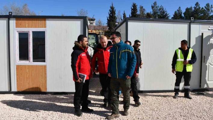 Depremin merkez üssü Pazarcık'a konteyner kent kuruluyor
