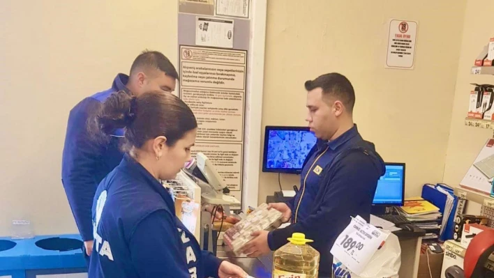 Didim'de zincir marketler denetleniyor