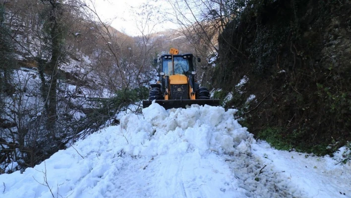Doğu Karadeniz'de kar nedeniyle kapalı 110 köy yolu bulunuyor