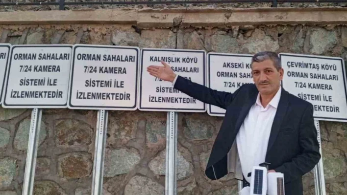 Elazığ'da alkışlanacak hareket: Muhtar ormanlık alanlara kamera sistemi taktırdı