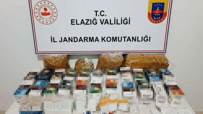 Elazığ'da kaçak tütün ve makaron ele geçirildi